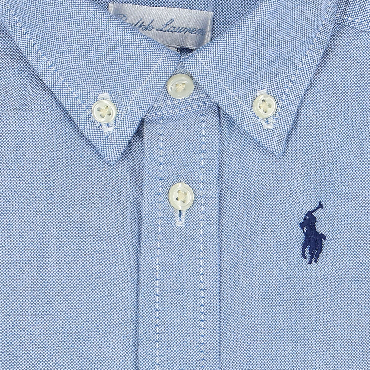 Baby Boys Blue Logo Shirt, 1, hi-res