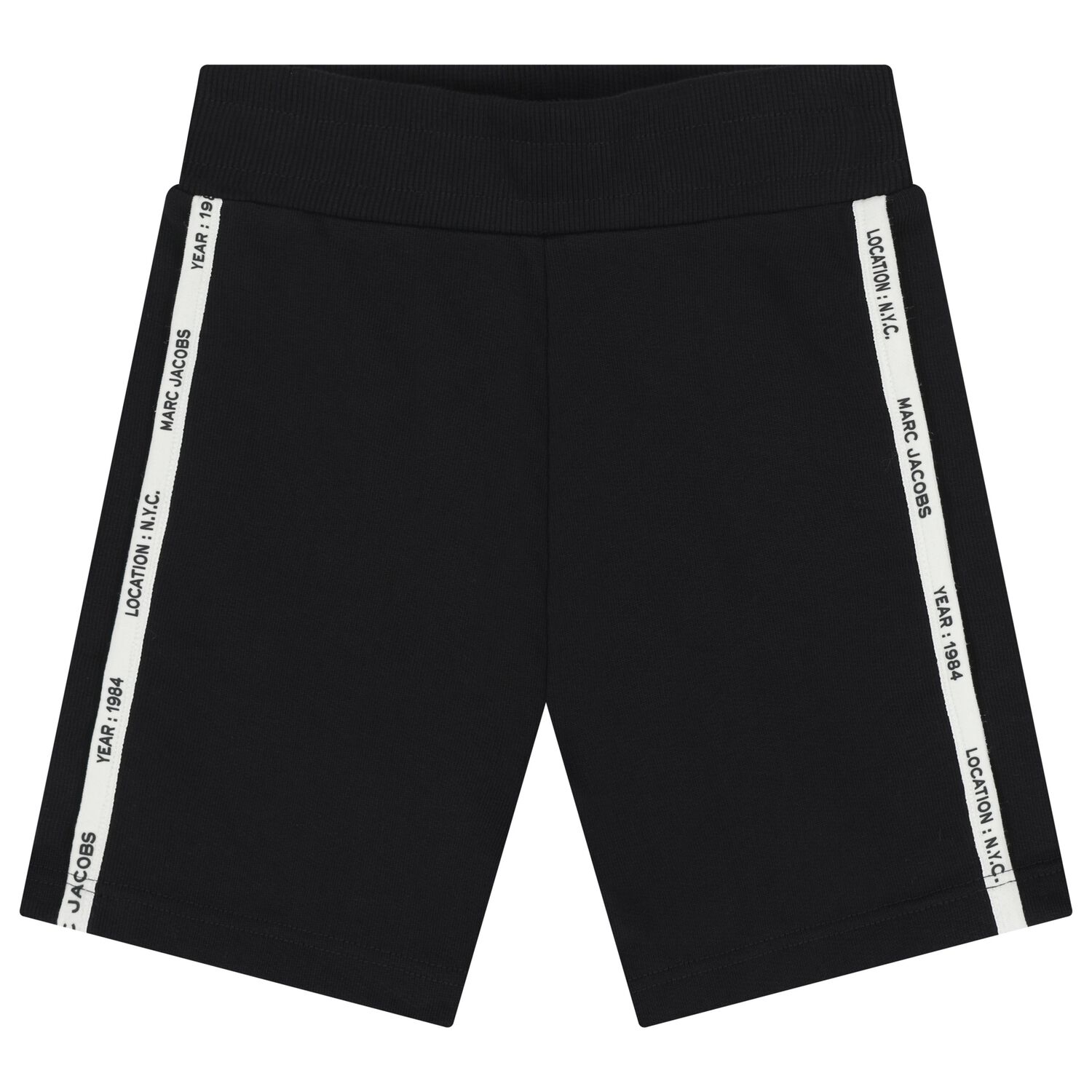 Boys Black Logo Shorts, 1, hi-res