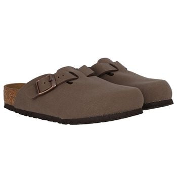 Beige Logo Leather Clog 