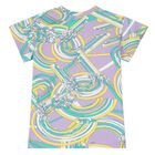Girls Purple, Yellow, Green & White T-Shirt, 1, hi-res