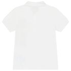Boys White Teddy Bear Logo Polo Shirt, 1, hi-res