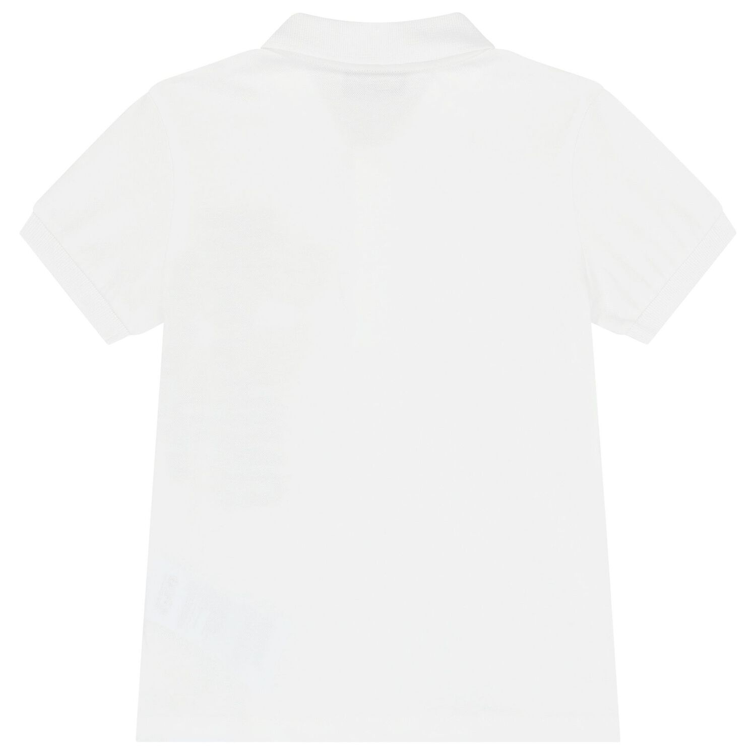 Boys White Teddy Bear Logo Polo Shirt, 1, hi-res