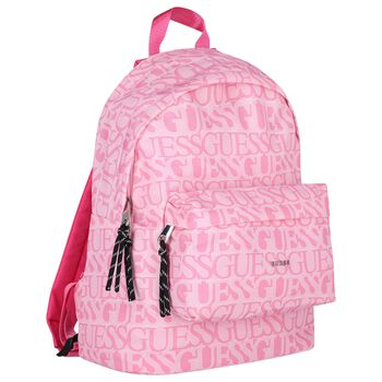 Girls Pink Logo Backpack
