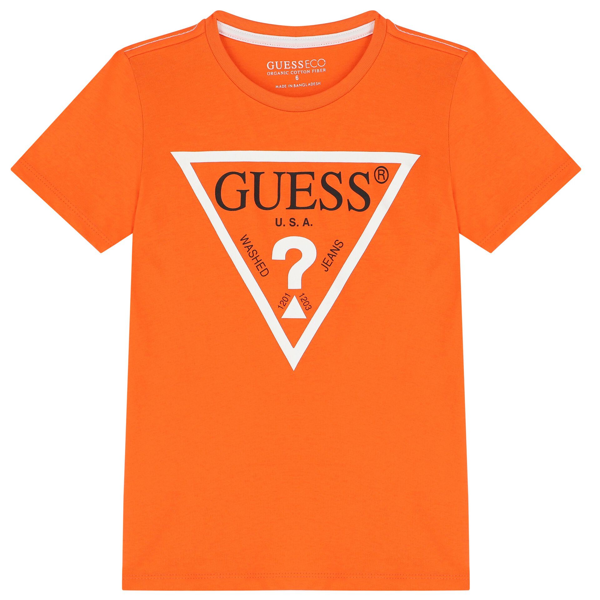 Orange and blue guess shirt clearance