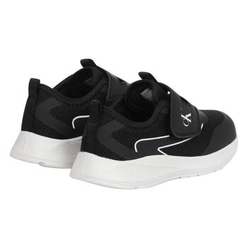 Boys Black & White Logo Trainers