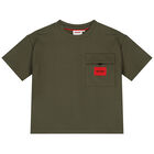 Boys Green Logo Oversized T-Shirt, 1, hi-res