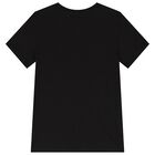 Boys Black Logo T-Shirt, 1, hi-res