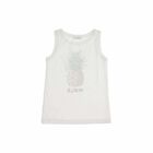 Girls White Pineapple Vest, 1, hi-res