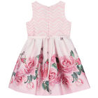 Girls Pink & White Floral Dress, 2, hi-res