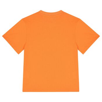 Boys Orange Logo T-Shirt