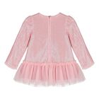 Younger Girls Pink Embellished Sequin Dress, 1, hi-res