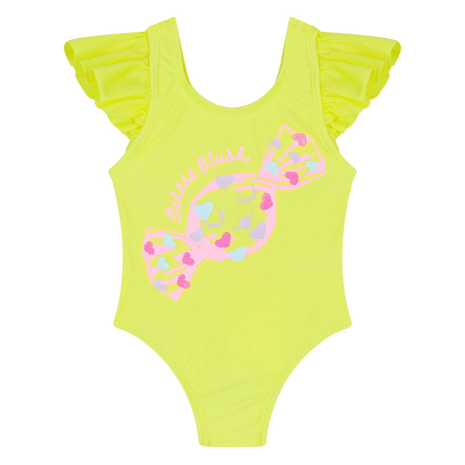 Younger Girls Yellow Candy Logo Swimsuit, 1, hi-res image number null