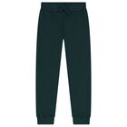 Boys White & Green Teddy Bear Logo Joggers Set, 3, hi-res
