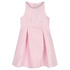 Girls Pink Sleeveless Dress, 2, hi-res