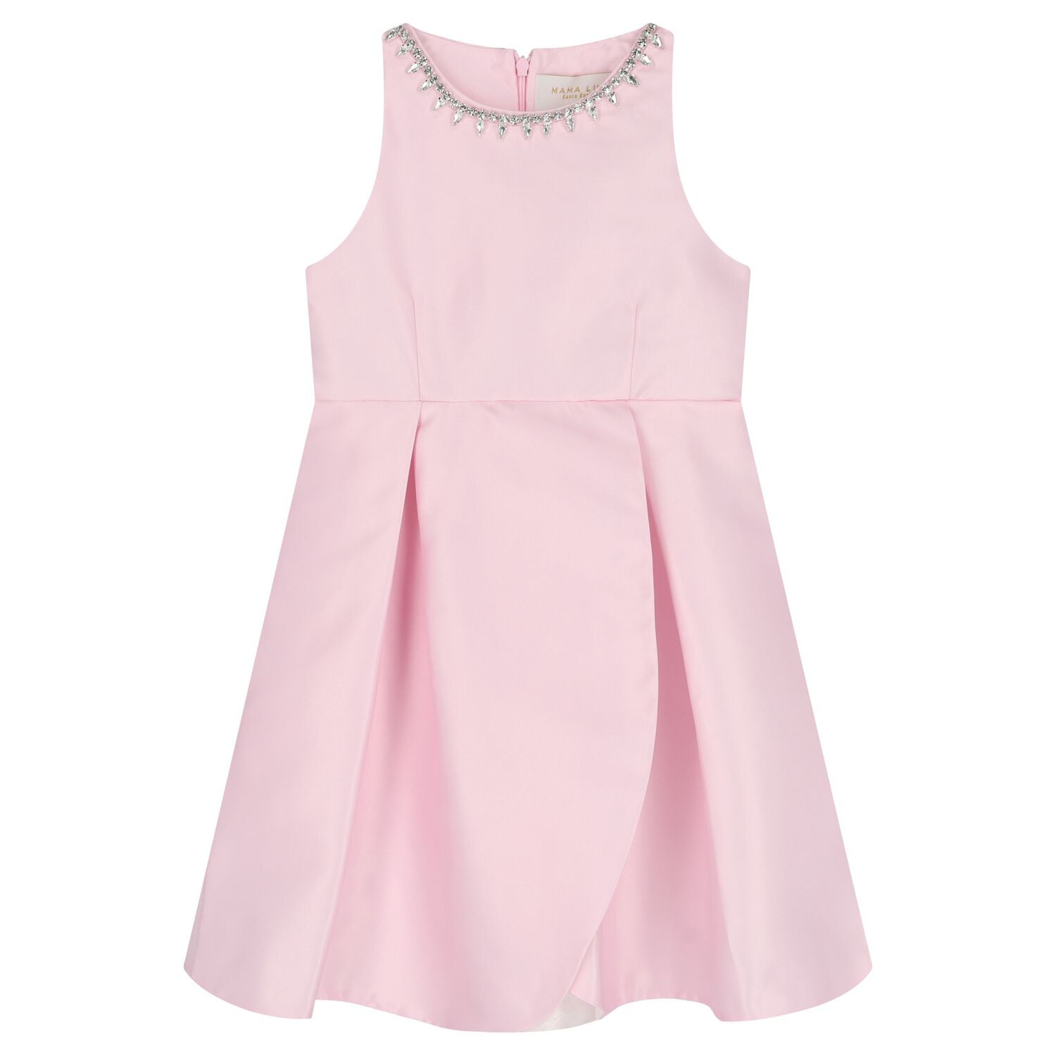 Girls Pink Sleeveless Dress, 2, hi-res