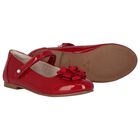 Girls Red Patent Leather Ballerina Shoes, 1, hi-res
