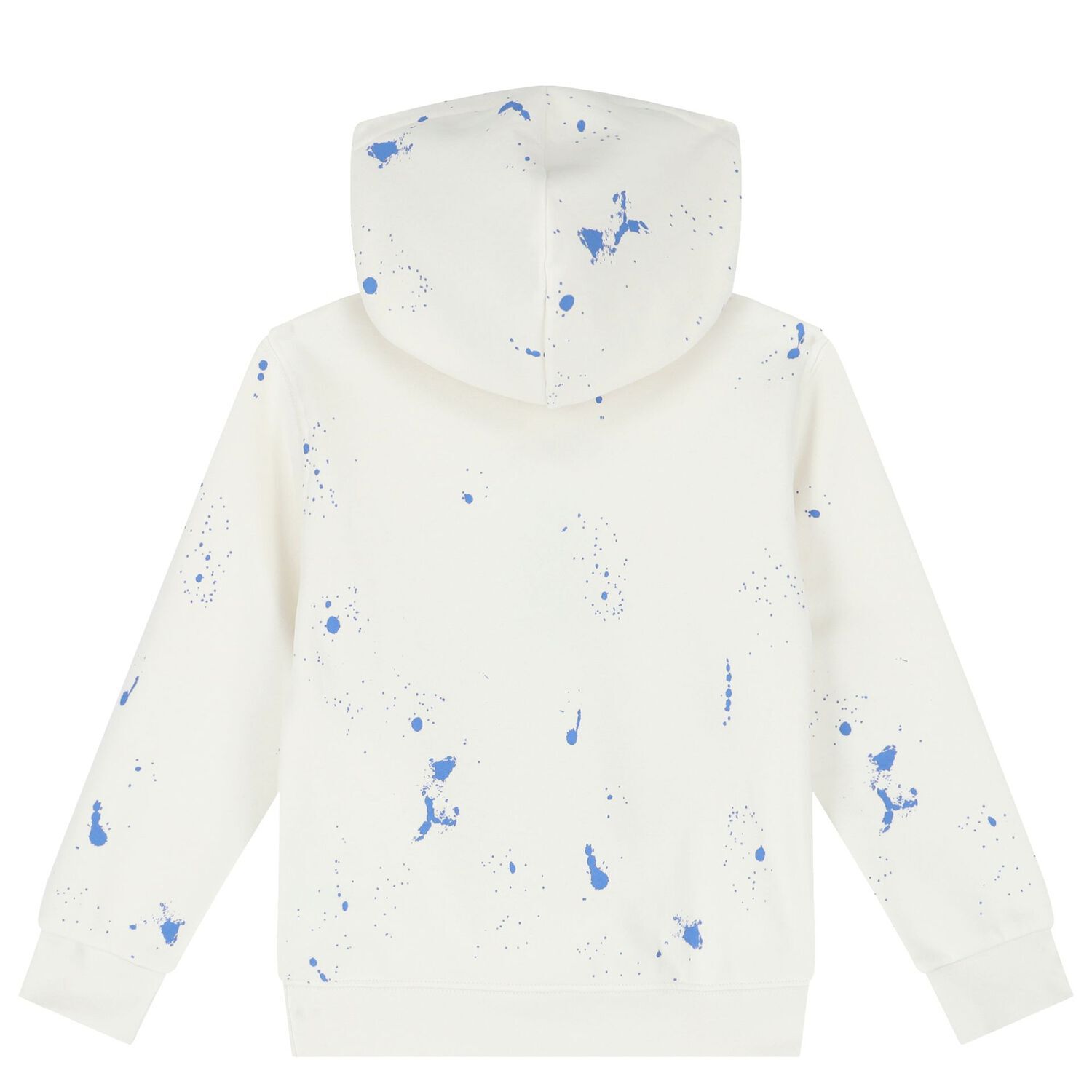 Boys White Logo Hooded Top, 1, hi-res