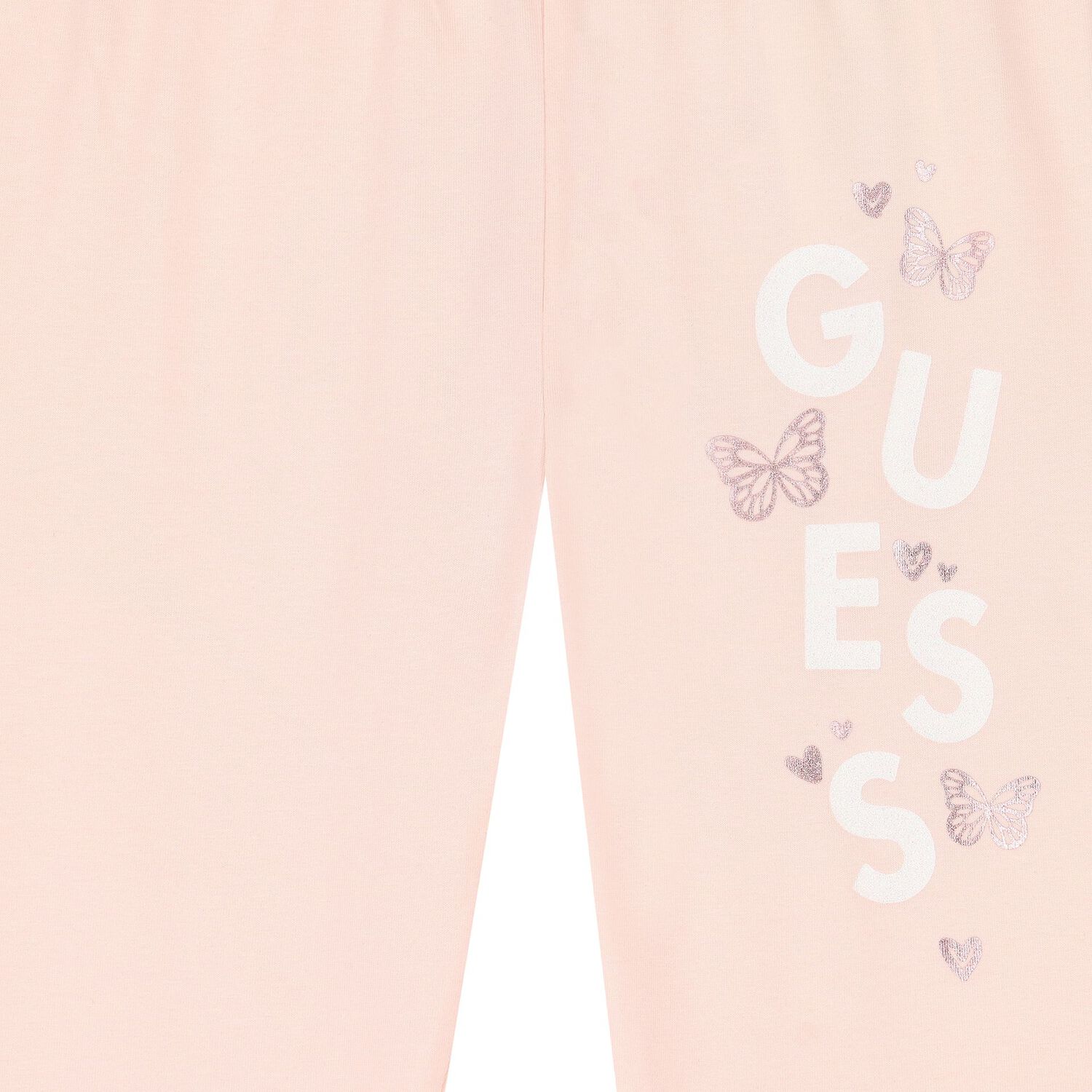 Girls Pink Logo Butterfly Leggings, 1, hi-res image number null