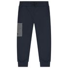 Boys Navy Blue & Grey Tracksuit Set ( 3 Piece ), 3, hi-res