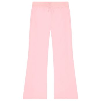 Girls Pink Logo Leggings