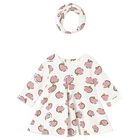 Baby Girls Ivory Apple Dress Set, 1, hi-res