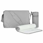 Grey Logo Baby Changing Bag, 4, hi-res