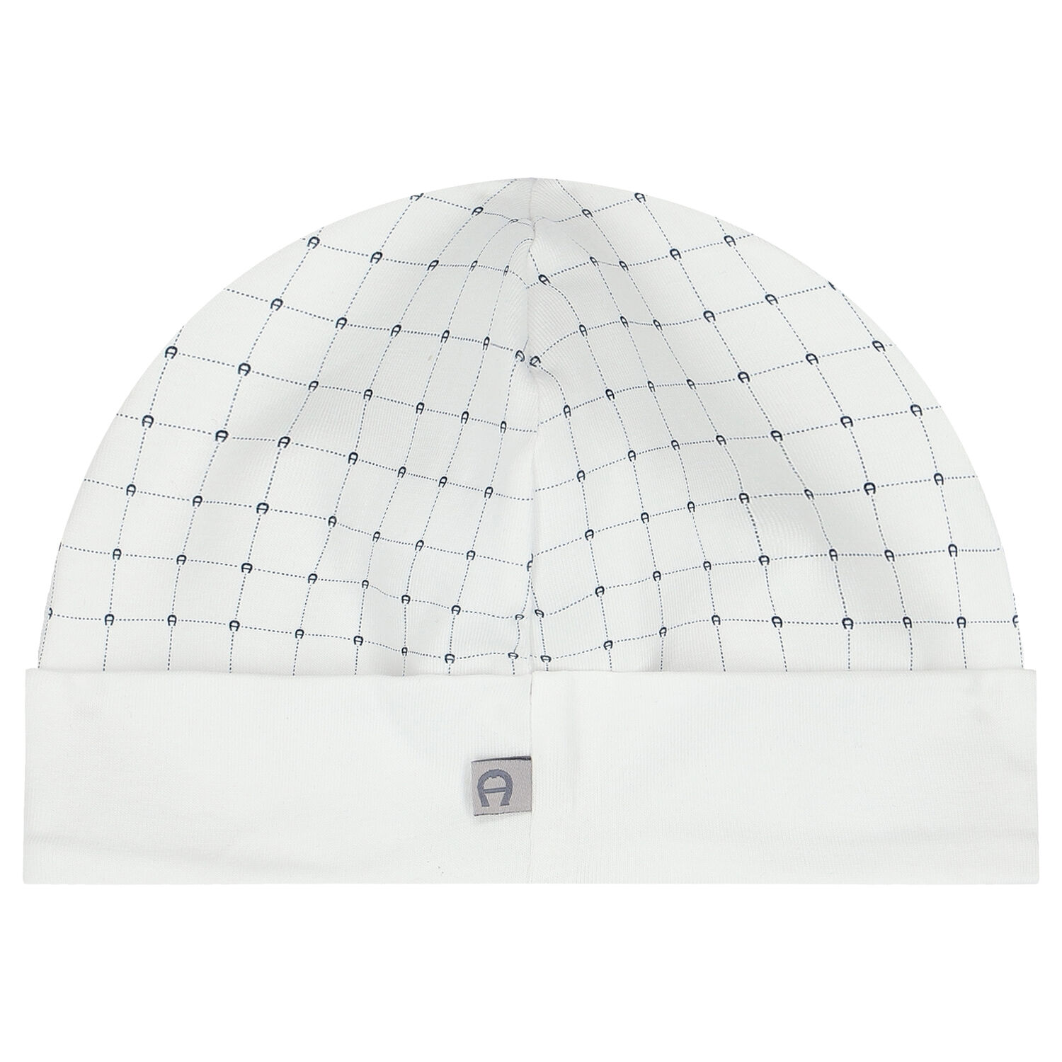 Baby Boys White Pima Cotton Logo Hat, 1, hi-res