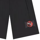 Boys Black Logo Shorts, 1, hi-res
