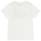 Boys White Logo T-Shirt, 3, hi-res