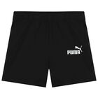 Younger Boys Blue & Black Logo Shorts Set, 1, hi-res