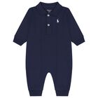 Baby Boys Ivory & Navy Blue Babygrow Gift Set, 1, hi-res