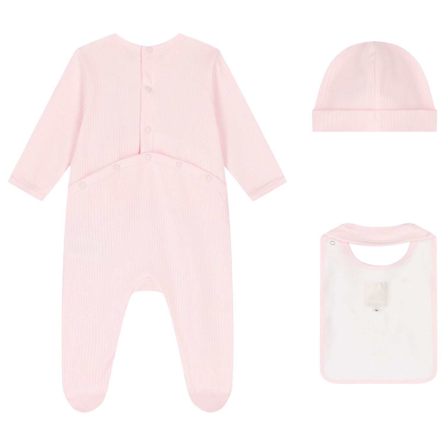 Baby Girls Pink Logo Babygrow Gift Set, 2, hi-res
