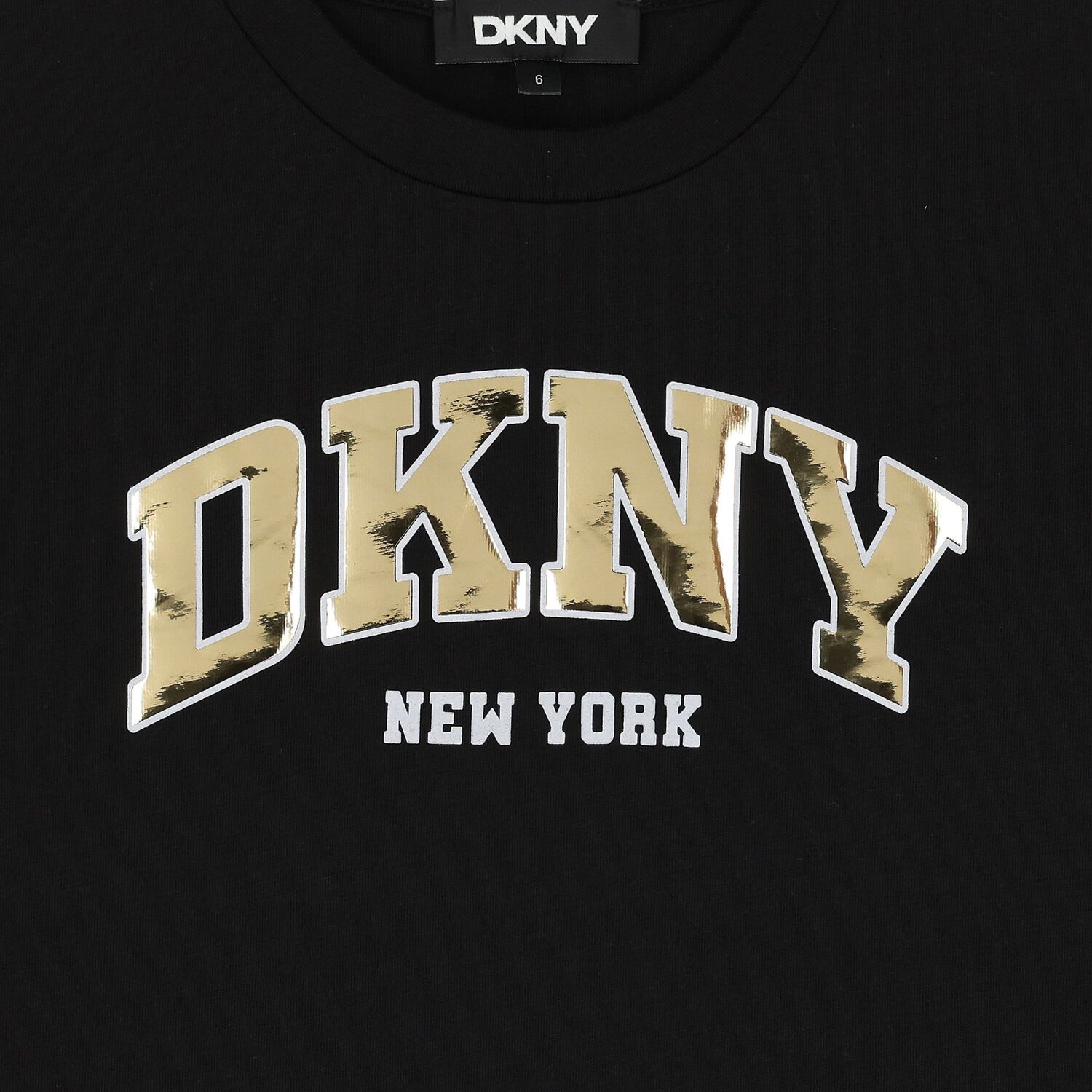 Girls Black & Gold Logo T-Shirt, 1, hi-res image number null