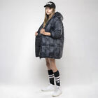 Girls Black & White Logo Socks, 1, hi-res