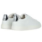 Girls White Logo Trainers, 1, hi-res