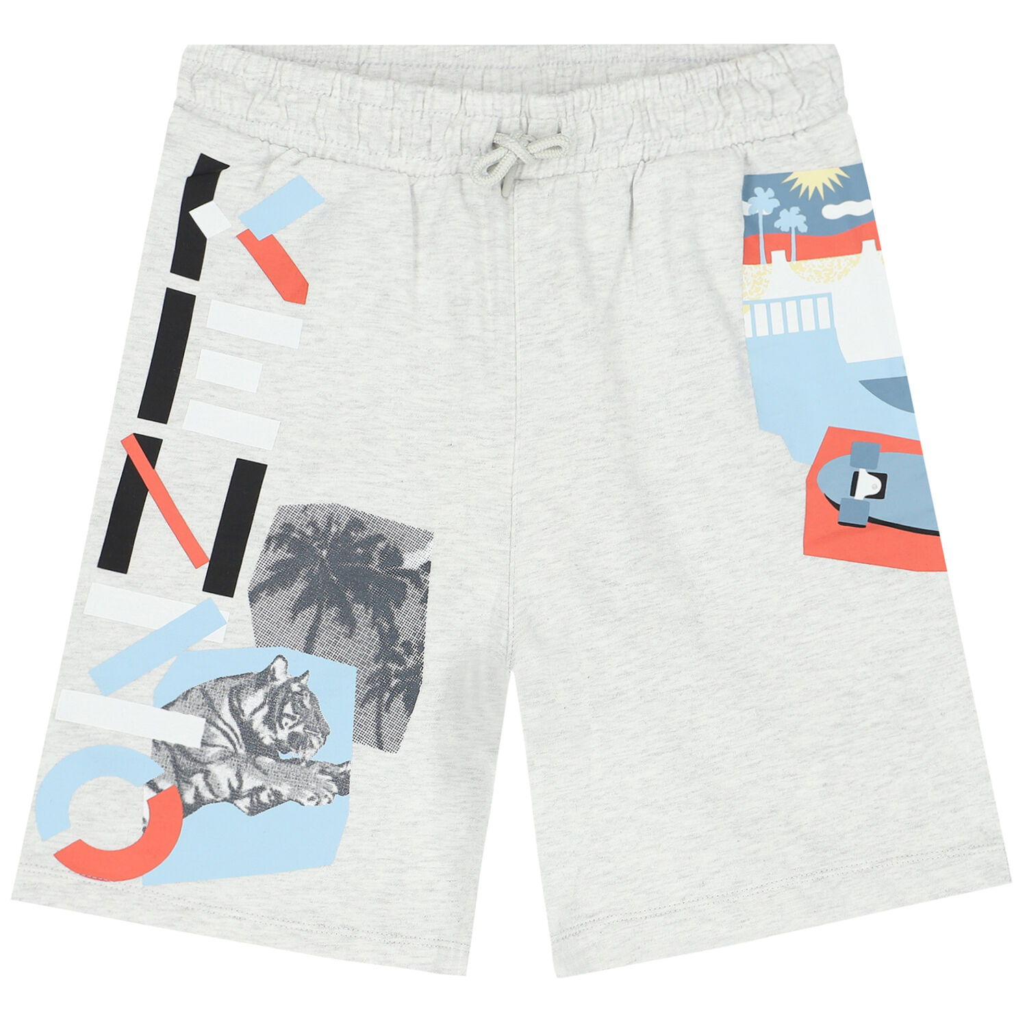 Boys Grey Logo Shorts, 1, hi-res image number null