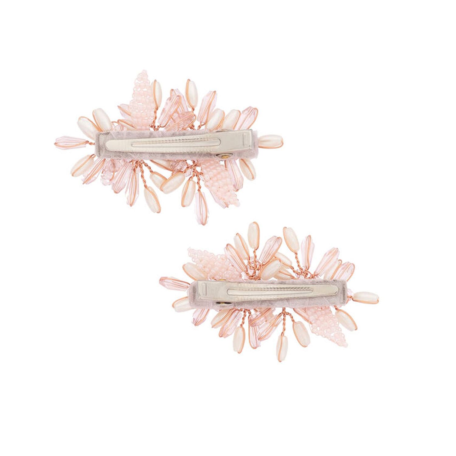 Girls Pink Lily Rose Hair Clip, 2, hi-res image number null