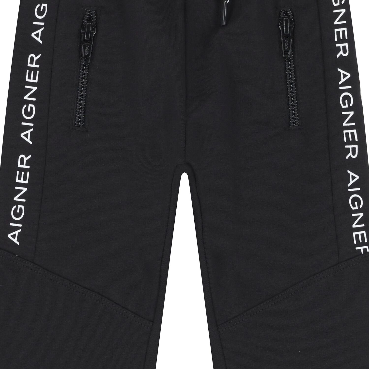 Younger Boys Black Logo Joggers, 1, hi-res