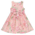 Girls Pink Floral Dress, 2, hi-res