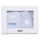 Baby Boys Blue Logo Babygrow Gift Set, 1, hi-res