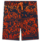 Boys Navy Blue Logo Shorts, 2, hi-res