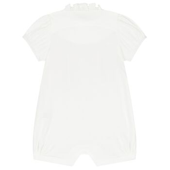 Baby Girls Ivory Floral Romper