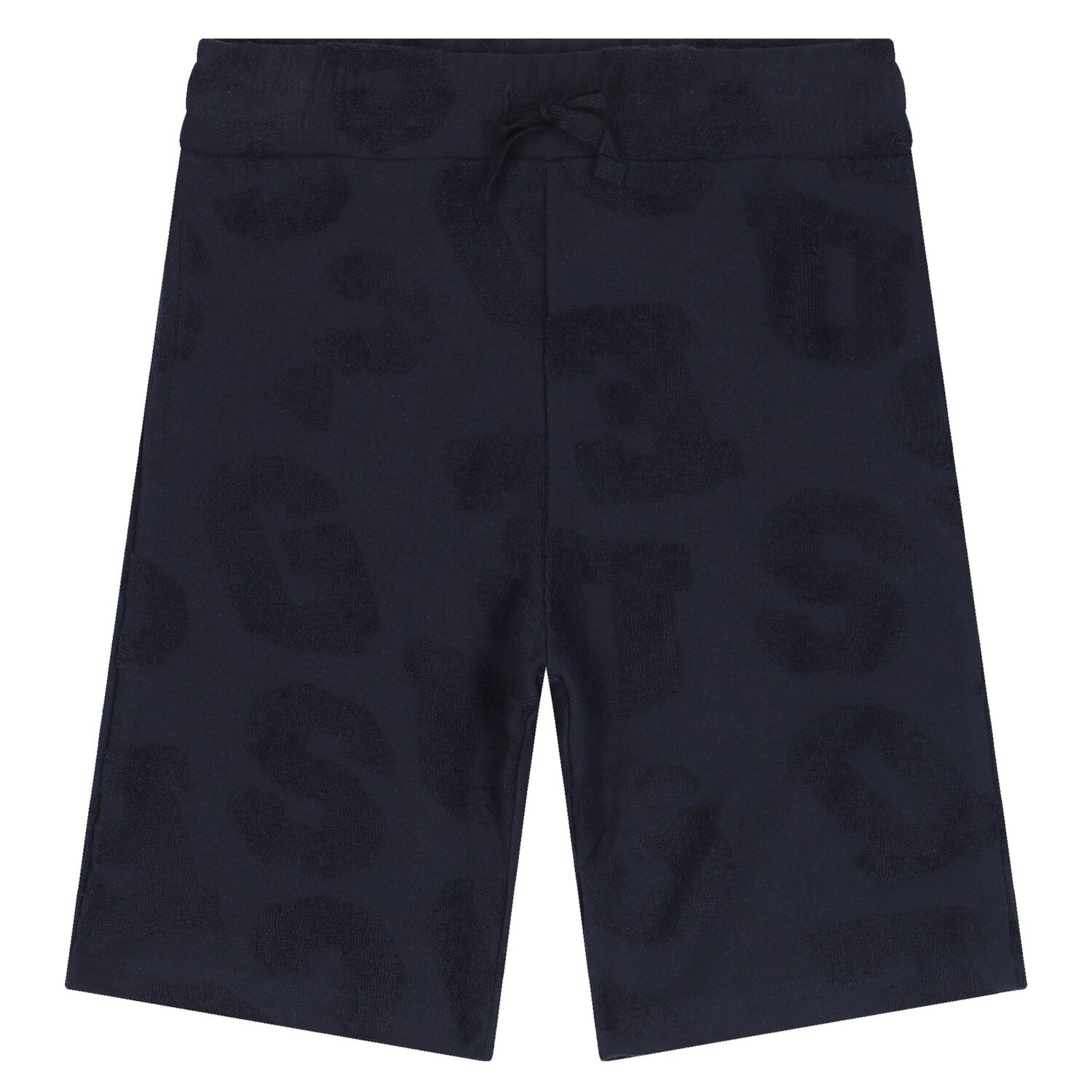 Boys Navy Towelling Logo Shorts, 1, hi-res