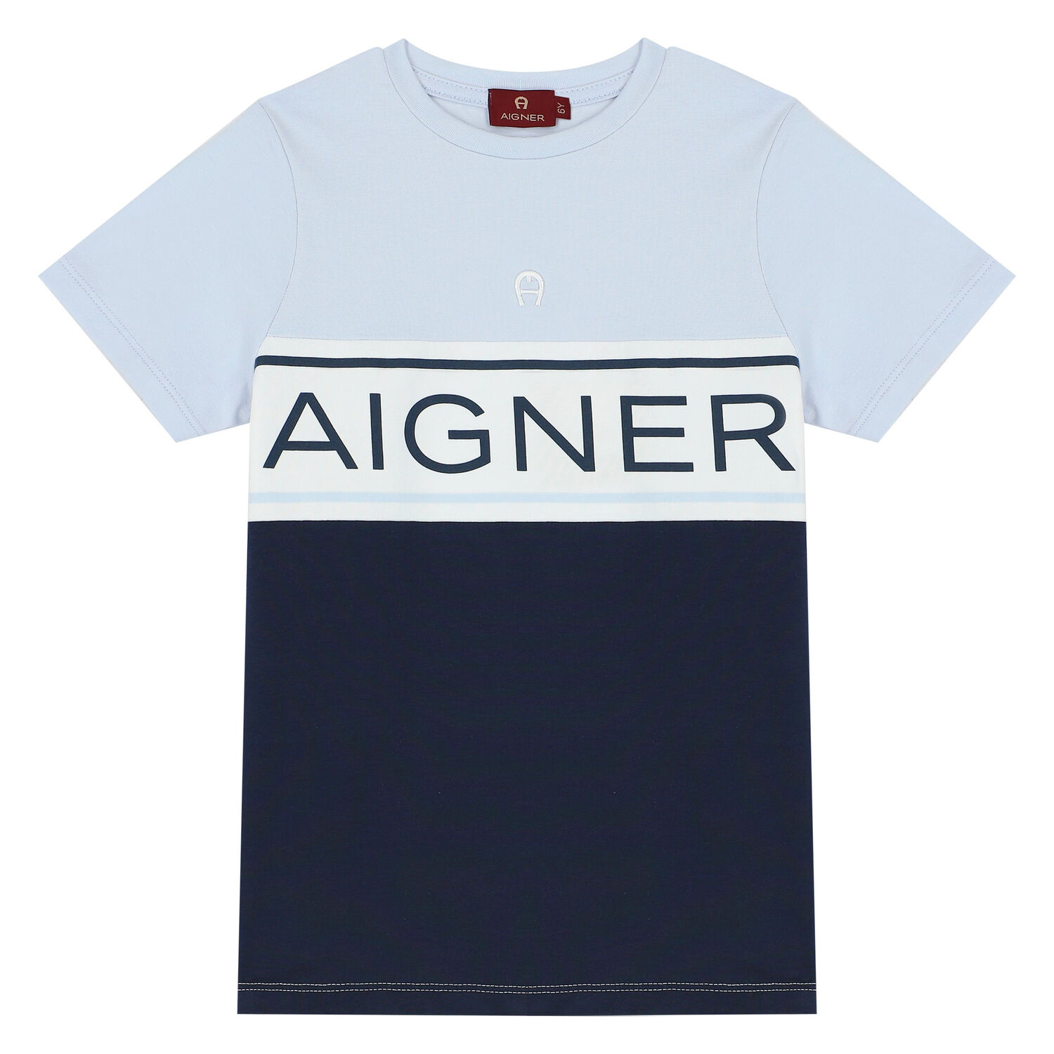 Boys Blue & Navy Logo Pyjamas, 1, hi-res