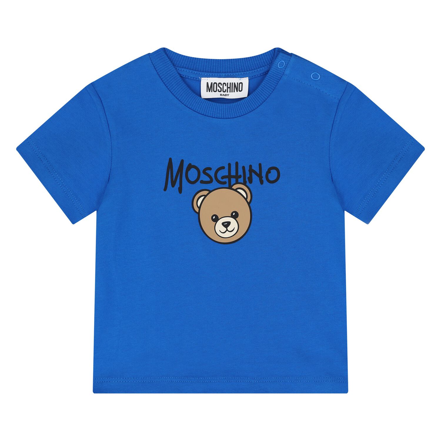 Younger  Blue Teddy Bear Logo T-Shirt, 3, hi-res