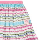 Girls Multi-Coloured Striped Skirt, 1, hi-res