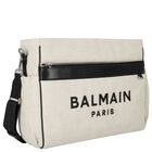 Ivory & Black Logo Baby Changing Bag, 1, hi-res