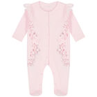 Baby Girls Pink Floral Babygrow, 1, hi-res