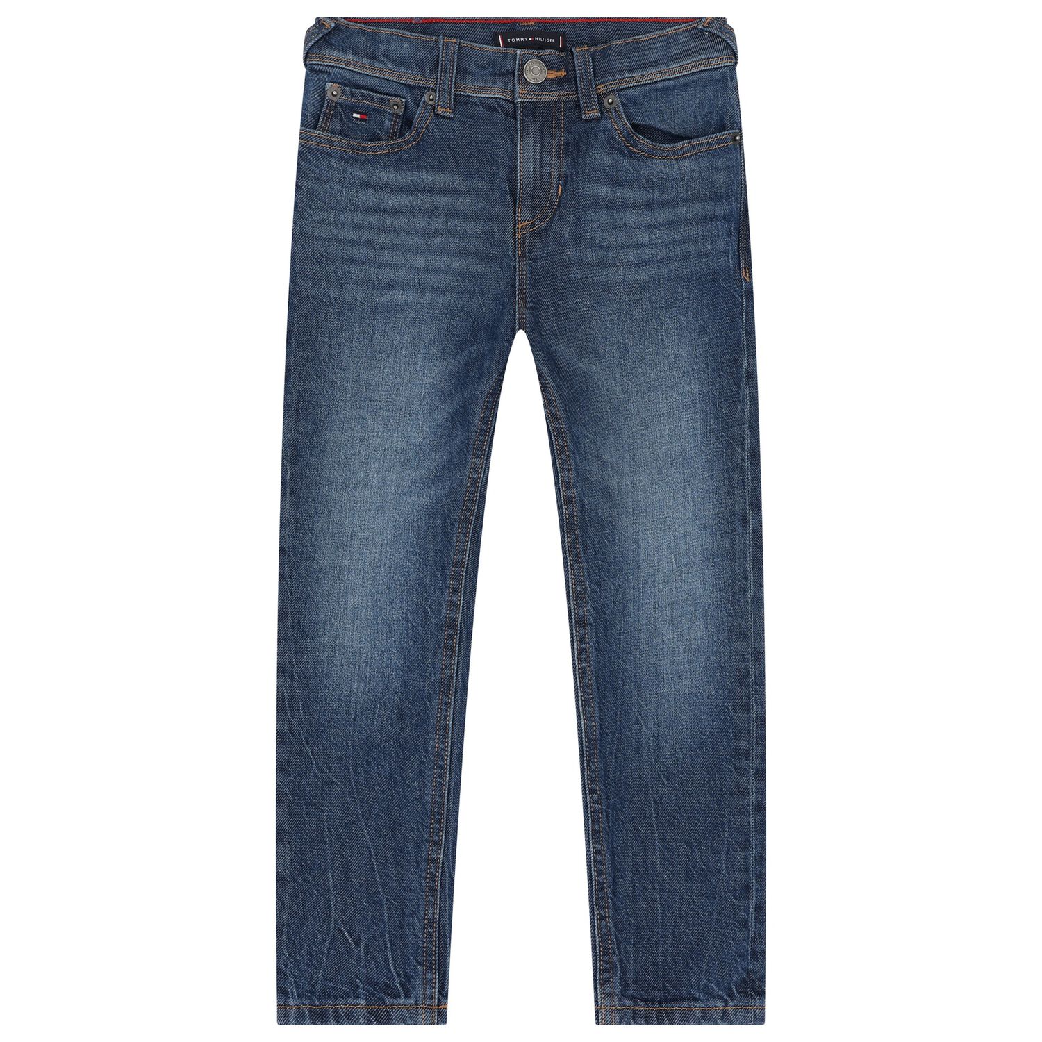 Boys Blue Denim Logo Jeans, 1, hi-res image number null