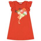 Girls Orange Dress Set, 3, hi-res